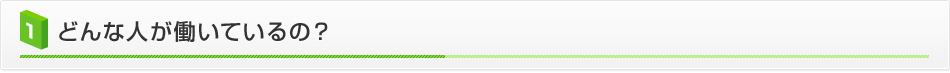 どんな人が働いているの？