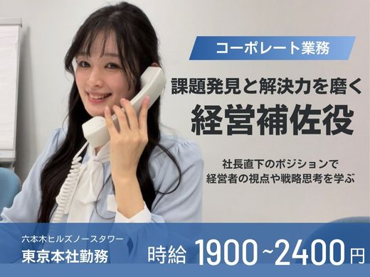 【経営補佐】IT業界を背負う経営陣の下で課題解決と戦略を学べる長期インターン！